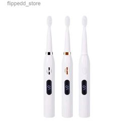 Toothbrush New Electric Toothbrush Fashion LCD Screen Display 9 Ultrasonic Electric Toothbrush Soft Brush Adult For Couple Gifts Q231117