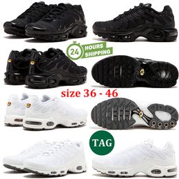 tn plus chaussures running shoes for men women Triple White Black Barely Volt tns sports sneakers size 36- 47 mens trainer