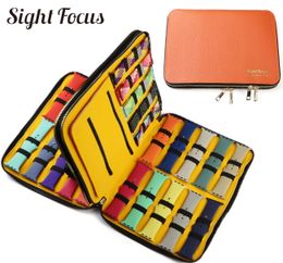 Watch Boxes Cases 35 Grids Litchi PU Leather Watchband Storage Case for Apple Strap Box Organiser Bracelets Pouch Holder Bag 231117