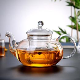 Glass Teapot Double Wall Glass Teacup Clear Tea Pot Drinkwear Infuser Tea Kettle Tea Different Flavors