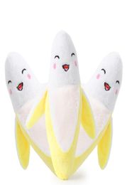 Dog Cat Cute Plush Banana Shape Squeak Sound Toys Fruit Interactive Cat Dog Toy Creative Toys Pet Supplies7702307