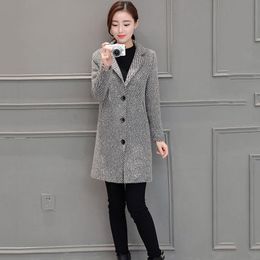 Women's Wool & Blends Fashion Long Trench Coat For Women 2023 Autumn Winter Blend Overcoat Female Single Breasted Trenchcoat FemmeWomen's