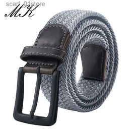 Belts MaiKun Canvas Belts for Men Fashion Metal Pin Buckle Military Tactical Str Male Elastic Belt for Pants JeansL231117