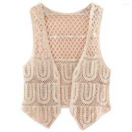 Women's Knits Crochet Cardigan Summer Boho Lace Jacket Women Hollow Out Coat Outerwear Ladies Vintage Black White Jackets