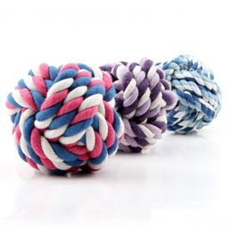 Dog Toys & Chews Dog Rope Interactive Toys Kit Tough Strong Knot Ball Puppy Cotton Tooth Cleaner Playing Training Chew Toy Pet Supplie Dh2L8