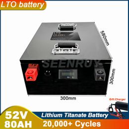 52V 80Ah LTO With Charger Lithium Titanate Battery For 4500W 9400W Home Solar System City Grid (on/off) Intelligent Robot RV