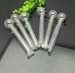 Smoking Pipe Mini Hookah glass bongs Colourful Metal Shape New Hot Selling Coloured Dotted Glass Flat Mouth Pipe