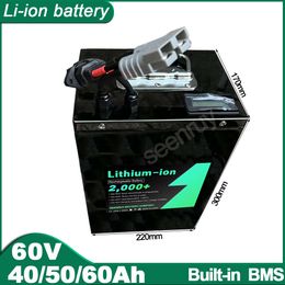 60V 40Ah 50AH 60AH Li ion With Charger Lithium Polymer Battery Pack Perfect For Tricycle Motorcycle E-bike Bike Electric Scooter