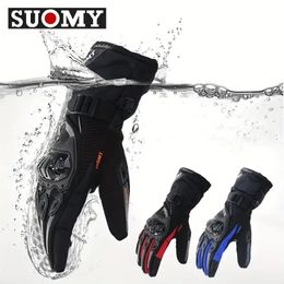 Five Fingers Gloves SUOMY Waterproof Motorcycle Gloves Winter Warm Moto Protective Gloves Touch Screen Gant Moto Guantes Motorbike Riding Gloves 231117