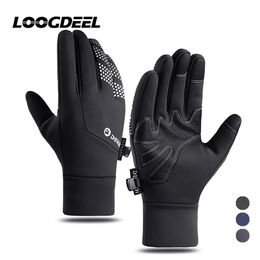 Sports Gloves Loogdeel Windproof Bike Winter Outdoor Anti slip Touch Screen Motorcycle Mens Warm and Waterproof 231117