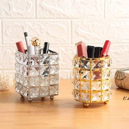 wholesale European crystal pen holder Nordic fashion makeup tool storage bucket desktop nail art makeup brush storage decoration