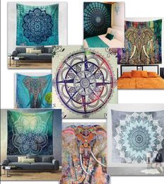 150130cm polyester Bohemian Tapestry Mandala Beach Towels Hippie Throw Yoga Mat Towel Indian Polyester wall hanging Decor 44 desi9386289