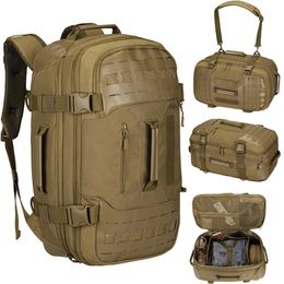 Backpacking Packs 1000D 55L Camping Backpack 17 inch Laptop Military Bag Men's Travel Bag Tactical Molle Hiking Men's Shoulder Bag 231117