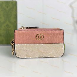 women keychain wallet designer key pouch top quality genuine leather card holder fashion marmont key pouch 3 card slots keychain hook