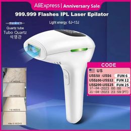 Epilator 999900 Flashes 5 Levels Laser Permanent IPL Poepilator Hair Removal Depiladora Painless Electric 230417