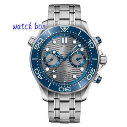 Men's watch 44mm automatic movement watch mechanical ceramic watch ring sapphire glass sliding buckle watch fashion luminous waterproof watch president gift