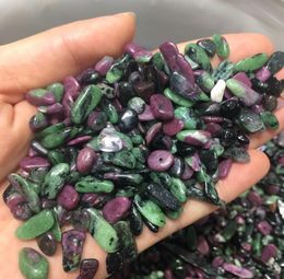 100g Natural ruby zoisite crystals gravel quartz raw rock gemstone crystal chips healing mineral degaussing for decor6278390