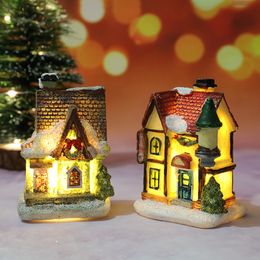 ZK20 Christmas new Christmas decorations resin small house micro landscape resin house small ornaments Christmas gifts