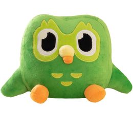Plush Dolls 30cm Green Duolingo Owl Toy Duo Plushie of The Cartoon Anime Doll Soft Stuffed Animal Children Birthday Gift 231117