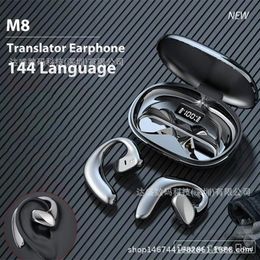 New M8 Smart Bluetooth Translation Headphones Support 144 Kinds Language Translating Machine Wireless Bluetooth Headset with Noise Reduction