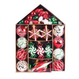 Christmas Decorations Christmas Essential Decorations Painted Ball Set Gift Bag Tree Pendant 73 Pieces/Box Drop Delivery Home Garden F Dh9Z7