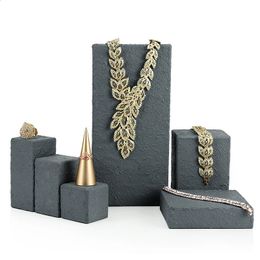 Jewellery Boxes plaster creative Grey Jewellery display board Jewellery display stand necklace earrings display props in stock 231116