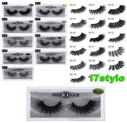 3d Mink lashes 100 Thick real mink false eyelashes natural for Beauty Makeup Extension fake Eyelashes false lashes8034556