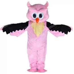 Adult Size Pink Owl Mascot Costumes Halloween Cartoon Character Outfit Suit Xmas Outdoor Party Outfit Unisex Promotional Advertising Clothings
