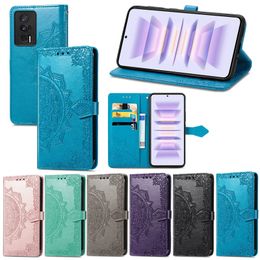 Datura Flower Wallet Leather Cases For Redmi 12C K60 Pro K60E Samsung A24 M14 F14 M54 Google Pixel 8 7 Pro 7A Fashion Imprint Lace Holder Flip Cover Card Slot Pouch Strap