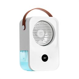 Voice Intelligent Fan Mini Humidifier 650ml Water Tank 2000mAh Mist Cooling Air Conditioner Cooler Portable Fans