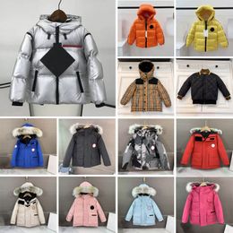 2022 inverno New Designer Kids Coach Down Down Down Down Down For Boys Real Raccoon Furto spesso Caldo cappotti da esterno da bambino 2-12 Giacche da ragazzi Giackette Kid Fashion Teenage Parka