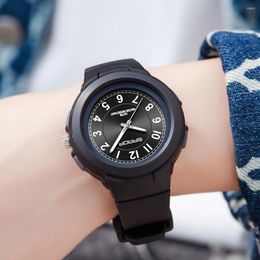 Wristwatches Watch For Women 2023 Sanda Wristwatch Black Band Student Clock Waterproof Ladies Watches Relojes Para Mujer