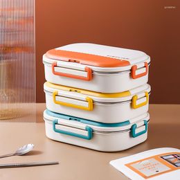 Dinnerware Sets 1L Leak-Proof Lunch Box For Kids School 316SS Container Bento With Compartment Containe Microwave Oven Heating