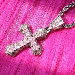 Pendant Necklaces Cross Delicate Multicolor Zircon Women's Jewellery Accessory Wedding Party Gifts