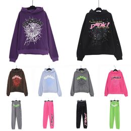 Spider Hoodies Sp5der Young Thug 555555 Pulôver Rosa Vermelho Preto Várias Cores Mens Hoodie Hoodys Calças Sp5ders Roupas Gráficas Moletons