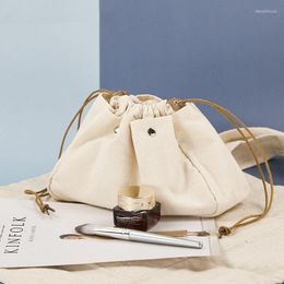 Cosmetic Bags Simple Bag Japan Korea Drawstring Lazy Make Up Storage Travel Large-capacity Portable Canvas Toiletries