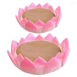 Pillow Meditation Portable Lotus Shape Yoga Seat Durable Plush Material Outdoor Floor Pad Flower Design Round