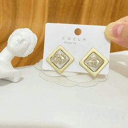 Earring Brand for Womens Stud Diamond Earrings Crystal Rhinestone Designer Jewellery Accessory Party Wedding Gift s
