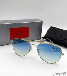 2023 Designer 3025r Sunglasses for Men Rale Ban Glasses Woman Protection Shades Real Glass Lens Gold Metal Frame Driving Fishing Sunnies with Original Box 11rxdo