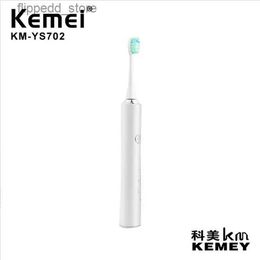 Toothbrush Cross-border intelligent ultrasonic button toothbrush KM-YS702 rechargeable adult oral cleaning electric toothbrush Q231117