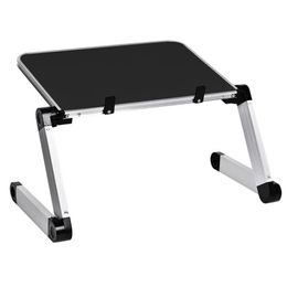 Aluminium Alloy Laptop Portable Foldable Adjustable Laptop Desk Computer Table Stand Tray Notebook Lap PC Folding Desk Table217L