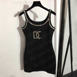 Rhinestone Letter Sling Party Skirts for Women Fashion Sexy Ladies Slim Suspender Dresse Summer Short Skirt Clothes