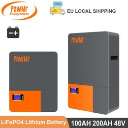 200AH 100AH 48V 15 Series LCD Screen LiFePO4 Lithium Battery Energy 5KWH/10KWH More Than 6000 Times Cycles Long Battery Life