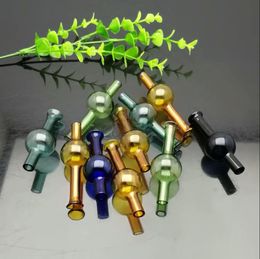 Smoking Pipe Mini Hookah glass bongs Colourful Metal Shape Bell mouth glass suction nozzle with ball