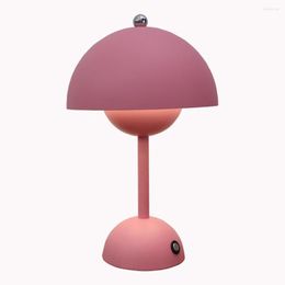 Table Lamps Flower Bud LED Lamp 3 Gear Adjustable Eye Protection Dimmable School Bedroom Dorm Room Bedside Reading Light