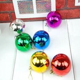 Christmas Decorations 6PCS/Bag Cute Tree Drop Ornaments Colorful Glass Balls For Xmax Festival Home Party Pendant Gifts 4cm/6cm