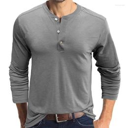 Men's T Shirts American T-shirt Men's Long Sleeve Crew Neck Shirt Base