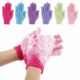 DHL Free ship Moisturising Spa Skin Care Cloth Bath Glove Exfoliating Gloves Cloth Scrubber Face Body 12 LL