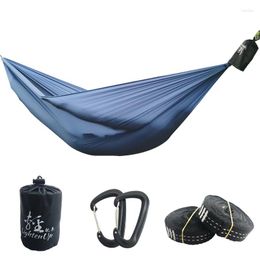 Camp Furniture 260x140cm Outdoor Camping Parachute Sleeping Hammock Garden Swing Hanging Bed Backpacking Travel Equipment