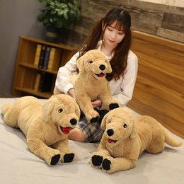 Plush Dolls 35 75cm Simulation Labrador Dog toy Creative Realistic Animal Puppy Stuffed Soft Toys for Children Birthday Gift 231116
